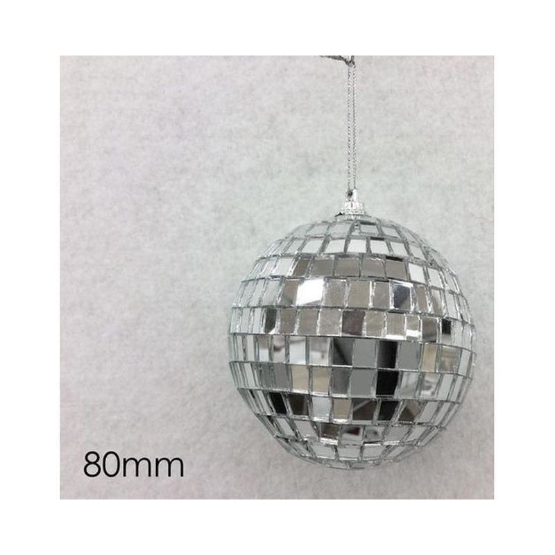 PALLA DIAMANTE 80 MM SILVER EAN 8015361936303 INGROSSO PALLINE DI NATALE E PUNTALI