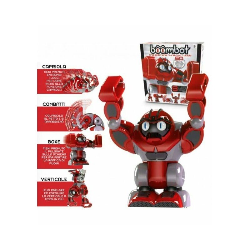 BOOMBOT 7 SENSORI 8 MODALITA'GIOCO EAN 8056379008880 INGROSSO ROBOT GIOCATTOLO