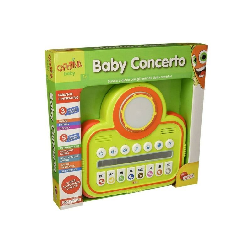 CAROTINA BABY CONCERTO 39X39X6CM +12MESI 50 ATTIVITA'-PILE INCLUSE-MONITOR C/LUCE EAN 8008324055791 INGROSSO CAROTINA BABY