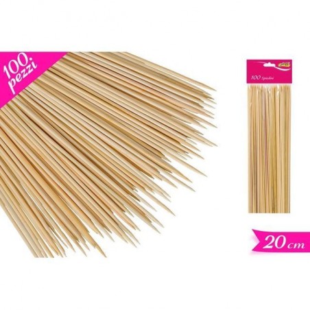 INGROSSO CASALINGHI SPIEDINI BAMBU PZ.100 CM.20 8055329152581 INGROSSO ACCESSORI CUCINA ACCESSORI CUCINA