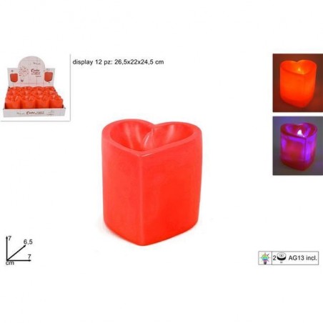 INGROSSO SAN VALENTINO CUORE CON LUCE ROSSO 8033113835711 INGROSSO REGALI PER SAN VALENTINO