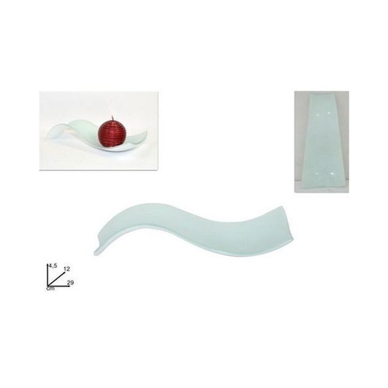 CENTROTAVOLA ONDULATO 29CM BIANCO EAN 8033113415555 INGROSSO ACCESSORI ARREDO TAVOLA NATALIZIA