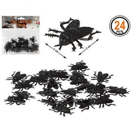 INGROSSO HALLOWEEN MOSCA 16X13 CM NERO 24 U 8422259395386 INGROSSO ACCESSORI HALLOWEEN ANIMALI E INSETTI HALLOWEEN