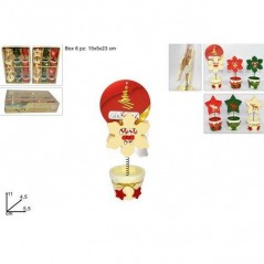 INGROSSO ARTICOLI NATALIZI PIANTINA LEGNO PORTA APPUNTI 2MOD. 6ASS. STELLA E FIOCCO DI NEVE 8033113192821 INGROSSO DECORAZIONI N