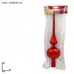 INGROSSO ARTICOLI NATALIZI PUNTALE PER ALBERO cm.30 ROSSO 8033113207051 INGROSSO ADDOBBI ALBERO NATALE