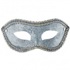 INGROSSO CARNEVALE MASCHERA ARGENTO C/GLITTER IN BUSTA C/CA 8004761007485 INGROSSO ARTICOLI CARNEVALE