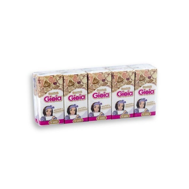 FAZZOLETTI 3V GIOIA 10PZ PURA CELL EAN 8011909000949 INGROSSO IGIENE PERSONALE