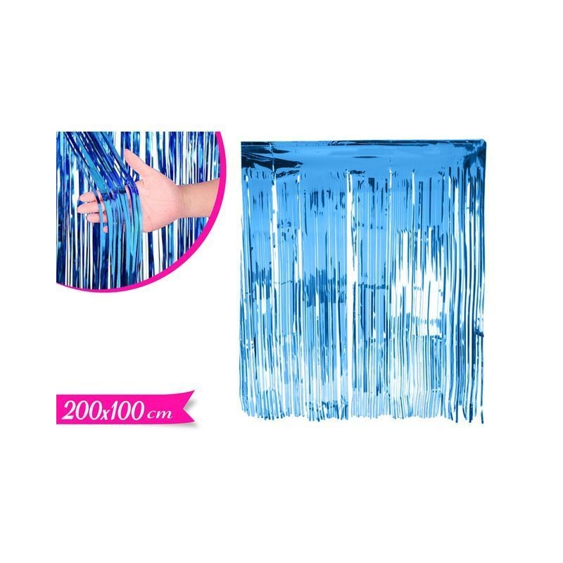 TENDA DECORATIVA 200X100CM AZZURRO EAN 8055329318147 INGROSSO FESTONI PER PARTY