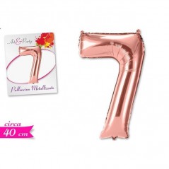 INGROSSO FESTA E PARTY PALLONCINO NUMERO 7 40CM ROSA 8055329254780 INGROSSO ARTICOLI PER FESTE PALLONCINI COMPLEANNO