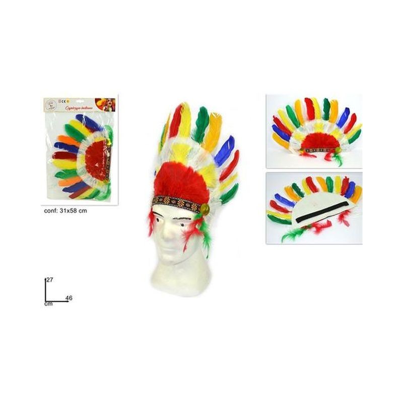 COPRICAPO INDIANO ART.CAI206 EAN 8033113228308 INGROSSO CAPPELLI E CERCHIETTI DI CARNEVALE