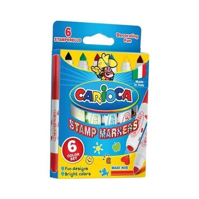 CARIOCA STAMP MARKERS SCATOLA 6PZ EAN 8003511422790 INGROSSO PENNARELLI