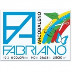 INGROSSO CARTOLERIA BLOCCO FABRIANO ARCOBALENO 24X33 10FF 8001348149064 INGROSSO QUADERNI ALBUM BRISTOL