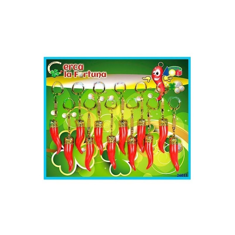 PORTACHIAVI C/CORNO ROSSO E ORO 16CM EAN 8034094803782 INGROSSO PORTACHIAVI