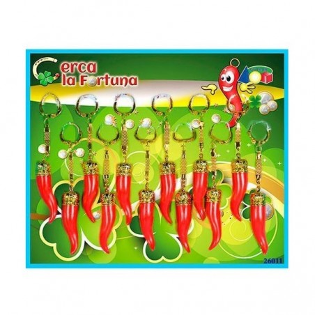 PORTACHIAVI C/CORNO ROSSO E ORO 16CM EAN 8034094803782 INGROSSO PORTACHIAVI