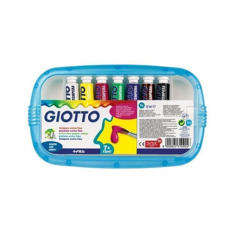 TEMPERE GIOTTO 7 COLORI EAN 8000825310904 INGROSSO TEMPERE E ACCESSORI