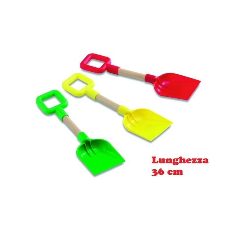 PALETTA 36CM MANICO IN LEGNO 3 COLORI AS EAN 8002936012005 INGROSSO PALETTE DA SPIAGGIA