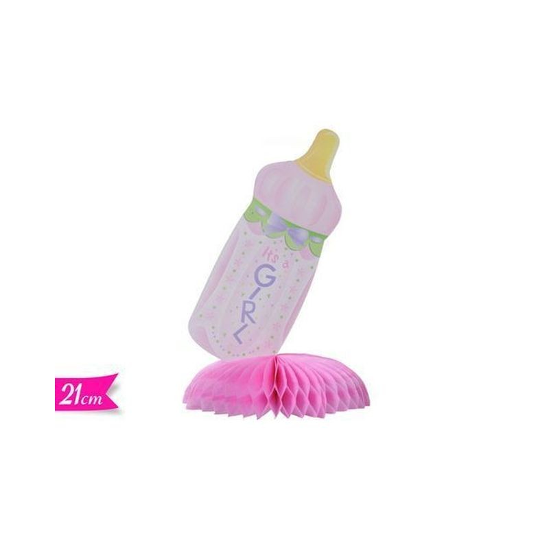 DECORAZIONE BIBERON ROSA 21CM EAN 8055329161774 INGROSSO FESTONI PER PARTY