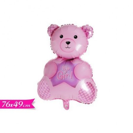 PALLONCINO ORSO GIRL ROSA 76X49CM EAN 8055329187408 INGROSSO PALLONCINI COMPLEANNO