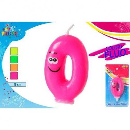 INGROSSO FESTA E PARTY CANDELA FLUO NUMERO 0 8032732184620 INGROSSO ARTICOLI PER FESTE CANDELE COMPLEANNO