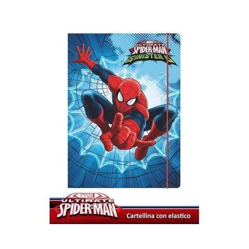 CARTELLINA CON ELASTICO SPIDERMAN EAN 8032780918567 INGROSSO CARTELLINE
