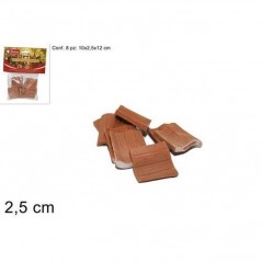 INGROSSO ARTICOLI NATALIZI MEZZE TEGOLE TERRACOTTA PZ.8 2.5CM 8033113271366 INGROSSO PRESEPE E ACCESSORI