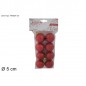 CONF. 8 PALLINE 50 LUCIDE/OPACHE ROSSO EAN 8027501186820 INGROSSO PALLINE DI NATALE E PUNTALI