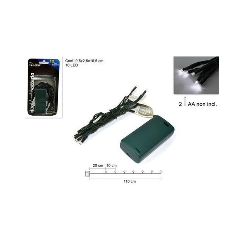 MINILUCI 10L BATTERIA DCS10 LED B.FREDDO EAN 8027501091728 INGROSSO LUCI NATALIZIE