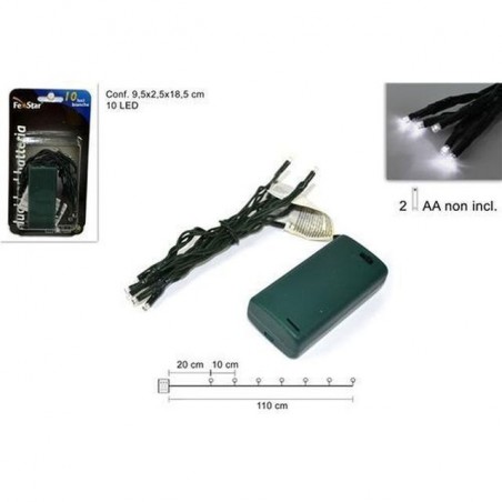 MINILUCI 10L BATTERIA DCS10 LED B.FREDDO EAN 8027501091728 INGROSSO LUCI NATALIZIE