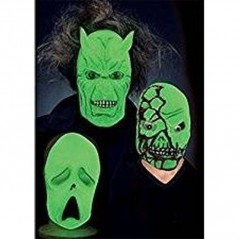 INGROSSO HALLOWEEN HORROR MASK GLOW IN THE DARK SOGG.ASS. 8008092681901 INGROSSO ARTICOLI DI HALLOWEEN