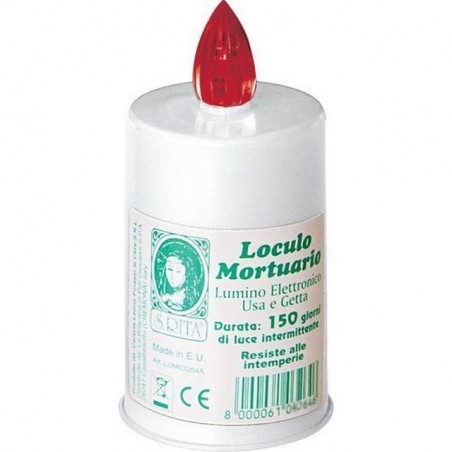 LUMINO LOCULO MORTUARIO 150 GIORNI BIANC EAN 8000061048166 INGROSSO LUMINI E CERI