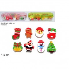 INGROSSO ARTICOLI NATALIZI GOMME SOGGETTI NATALIZI IN SCATOLA 1.5CM 8033113550331 INGROSSO DECORAZIONI NATALIZIE