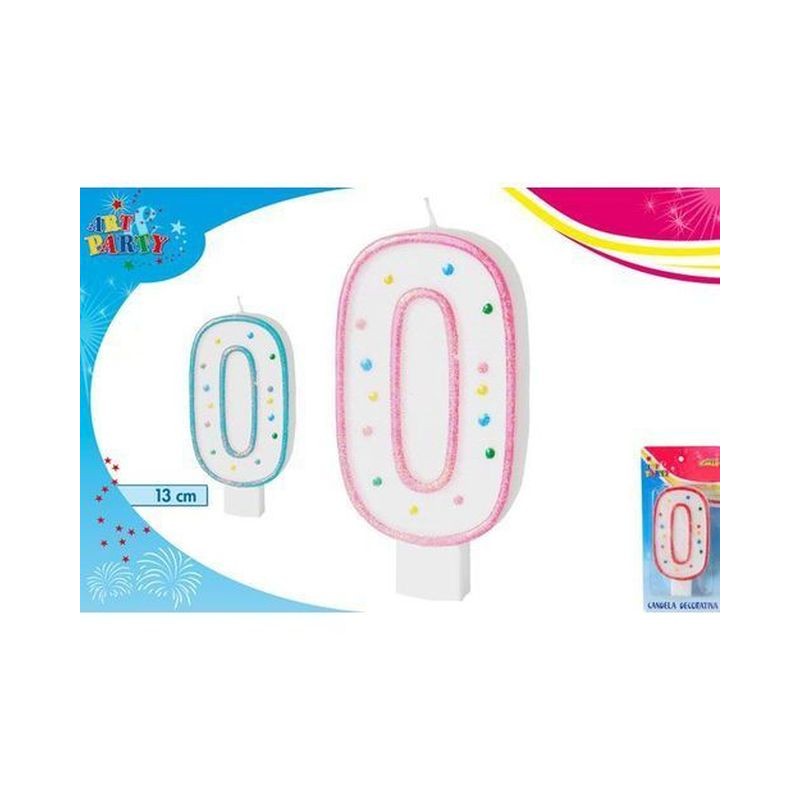 CANDELA CM.13 NUMERO 0 EAN 8032732182558 INGROSSO CANDELE COMPLEANNO