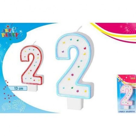 INGROSSO FESTA E PARTY CANDELA CM.13 NUMERO 2 8032732182572 INGROSSO ARTICOLI PER FESTE CANDELE COMPLEANNO