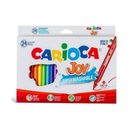 INGROSSO CARTOLERIA CARIOCA PENNARELLO JOY SCATOLA 24PZ 28 X 36.5 X 18 CM 8003511406158 INGROSSO PENNARELLI MATITE COLORATE TEMP