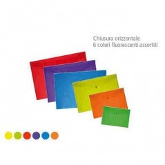 INGROSSO CARTOLERIA BUSTA FLUO C/BOTTONE F.TO A4 ASS. 12 8004434725777 INGROSSO PORTA DOCUMENTI PORTA LISTINO BUSTE A BOTTONE