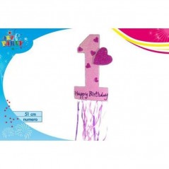 INGROSSO FESTA E PARTY DECORAZIONE NUMERO 1 AZZURRO 8032732164400 INGROSSO ARTICOLI PER FESTE FESTONI PER PARTY