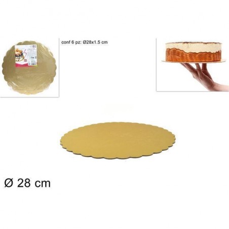 INGROSSO CAKE DESIGN SOTTOPIATTO TORTA CARTONE D.28CM 8034048008171 INGROSSO ACCESSORI CAKE DESIGN VASSOI E DISCHI