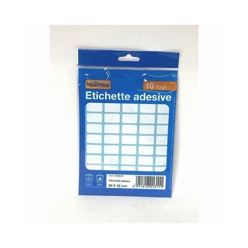 BUSTINE ETICHETTE 10 FOGLI 20X12 EAN 8051818013111 INGROSSO ETICHETTE LABEL POSTIT
