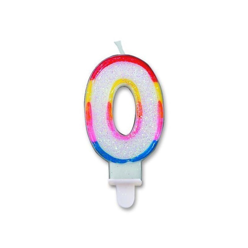 CANDELINA NUMERO 0 SWEET ASS. 8,5CM EAN 8020834709803 INGROSSO CANDELE COMPLEANNO