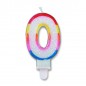 CANDELINA NUMERO 0 SWEET ASS. 8,5CM EAN 8020834709803 INGROSSO CANDELE COMPLEANNO