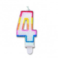 INGROSSO FESTA E PARTY CANDELINA NUMERO 4 SWEET ASS. 8.5CM 8020834709841 INGROSSO ARTICOLI PER FESTE
