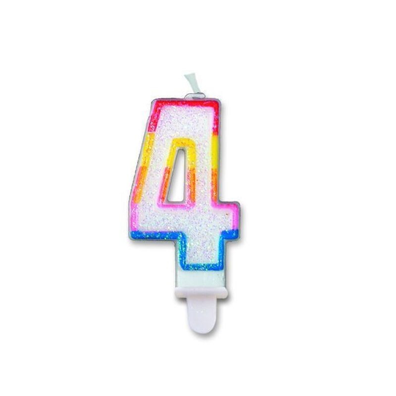 CANDELINA NUMERO 4 SWEET ASS. 8,5CM EAN 8020834709841 INGROSSO CANDELE COMPLEANNO