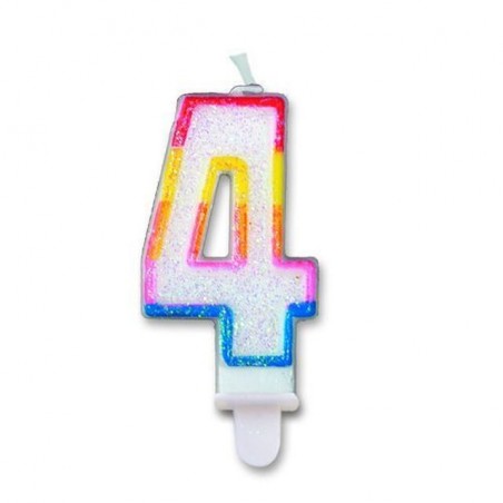 CANDELINA NUMERO 4 SWEET ASS. 8,5CM EAN 8020834709841 INGROSSO CANDELE COMPLEANNO