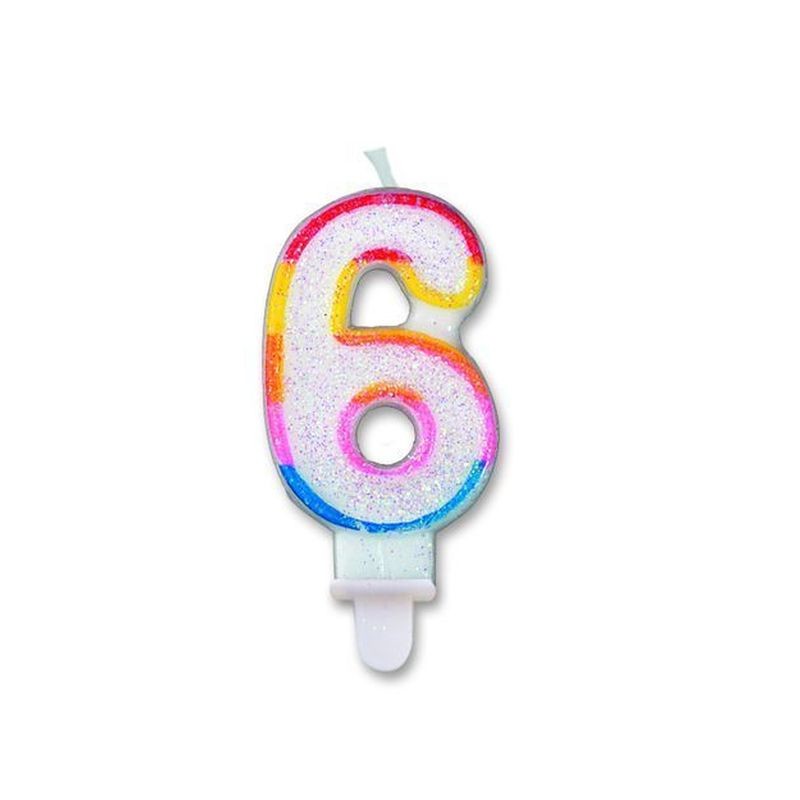 CANDELINA NUMERO 6 SWEET ASS. 8,5CM EAN 8020834709865 INGROSSO CANDELE COMPLEANNO