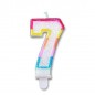 CANDELINA NUMERO 7 SWEET ASS. 8,5CM EAN 8020834709872 INGROSSO CANDELE COMPLEANNO