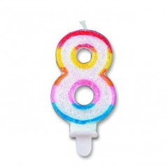 INGROSSO FESTA E PARTY CANDELINA NUMERO 8 SWEET ASS. 8.5CM 8020834709889 INGROSSO ARTICOLI PER FESTE