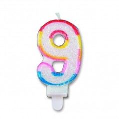 INGROSSO FESTA E PARTY CANDELINA NUMERO 9 SWEET ASS. 8.5CM 8020834709896 INGROSSO ARTICOLI PER FESTE