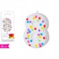 CANDELA NUMERO 8 C/STELLE EAN 8032732184804 INGROSSO CANDELE COMPLEANNO