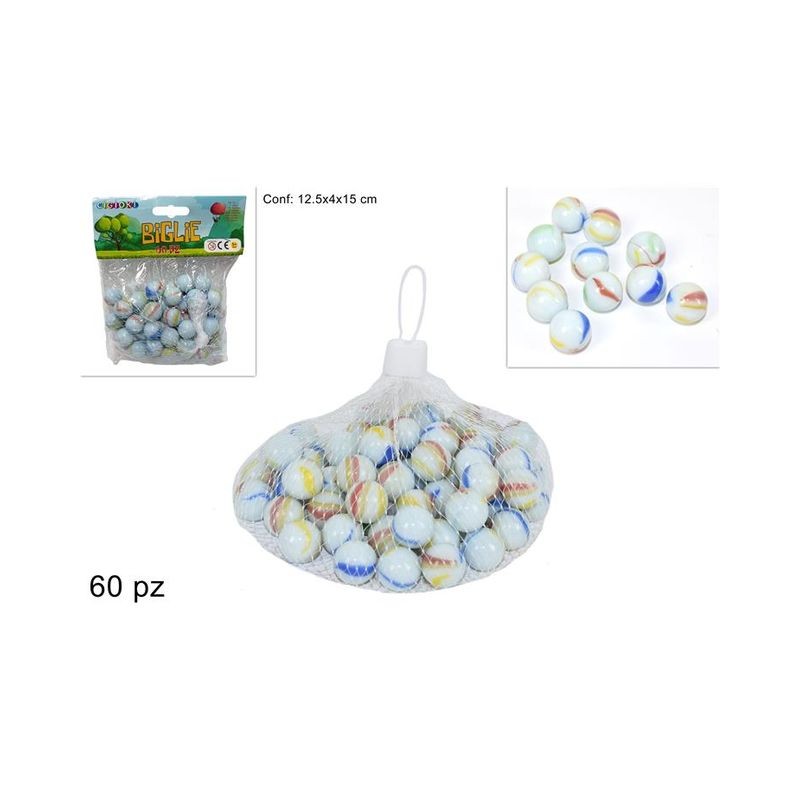 BIGLIE SET PZ.60 MARMO EAN 8027501310201 INGROSSO PALLINE E BIGLIE