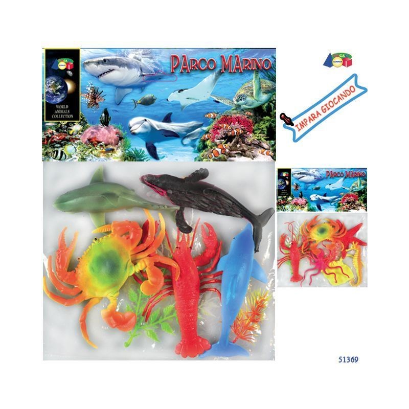 BUSTA PESCI PARCO MARINO ASS. EAN 8034094800354 INGROSSO BUSTE ANIMALI GIOCATTOLO